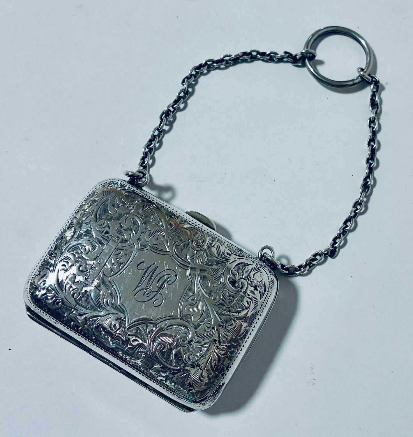 Edwardian Silver Coin Purse Chatelaine