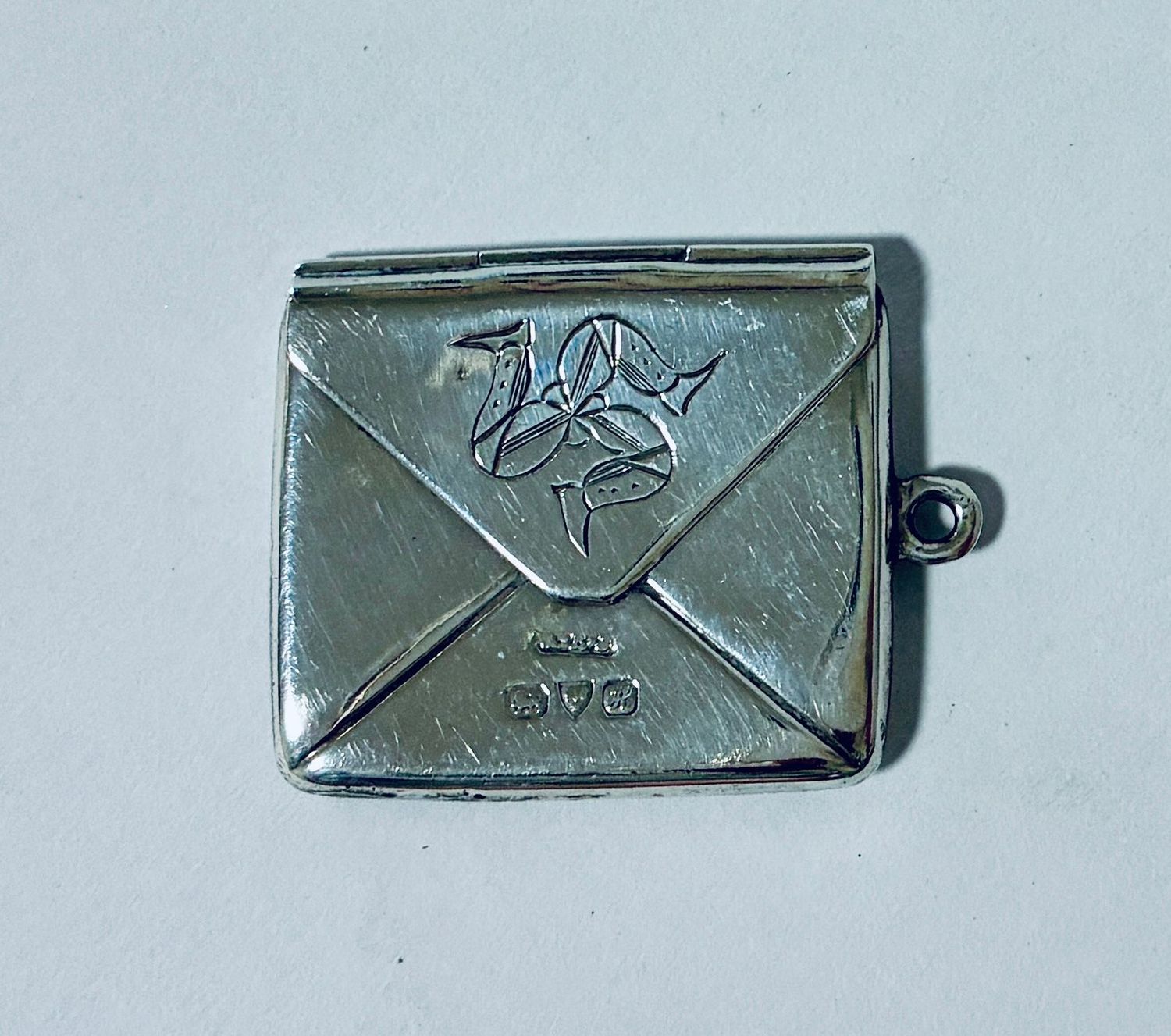 Antique Isle of Man Silver Stamp Case