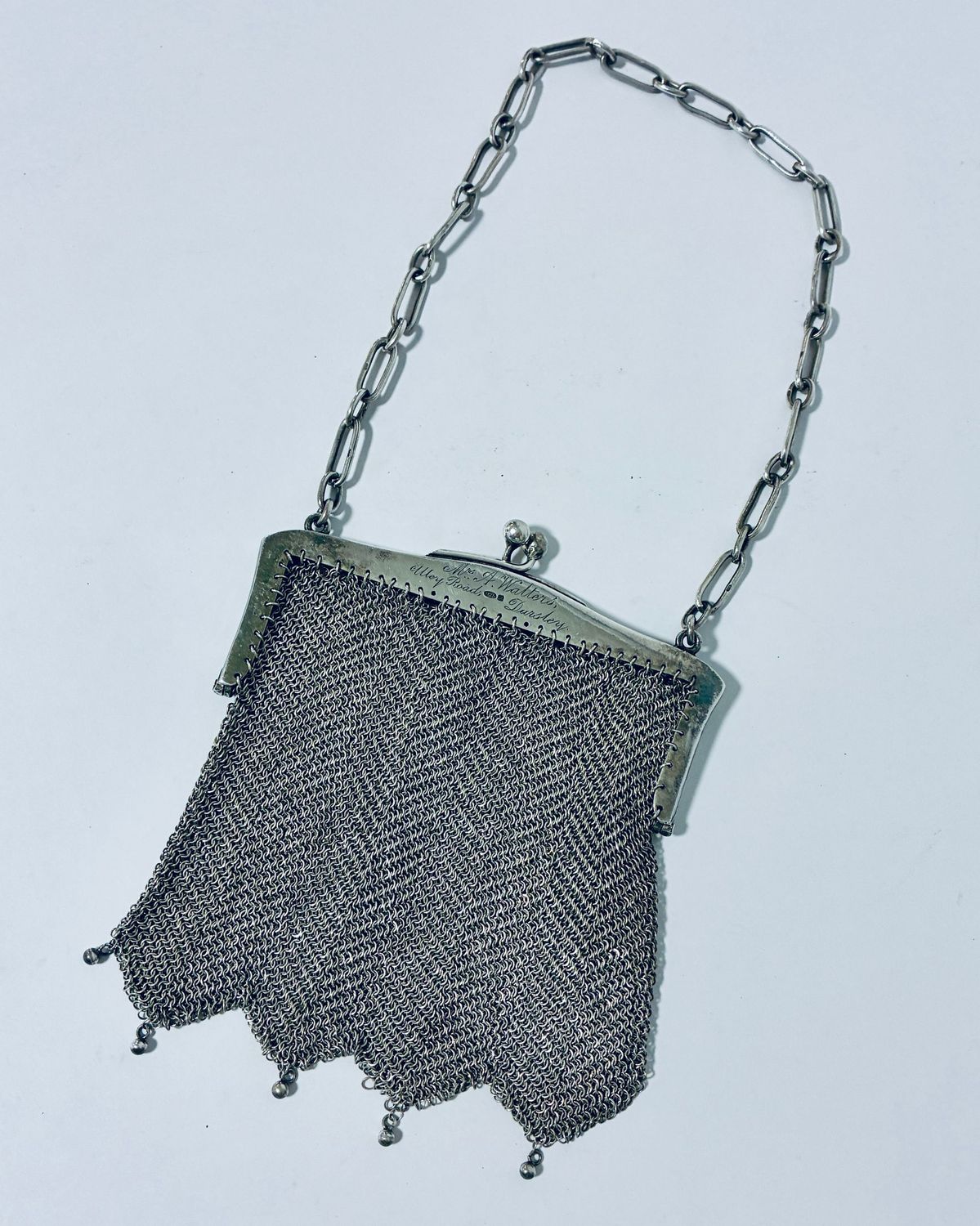 Art Deco Silver Mesh Purse