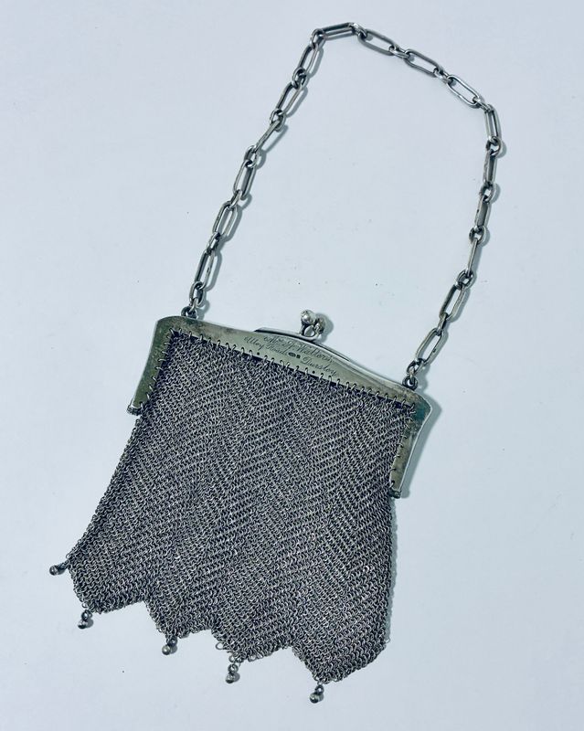 Art Deco Silver Mesh Purse