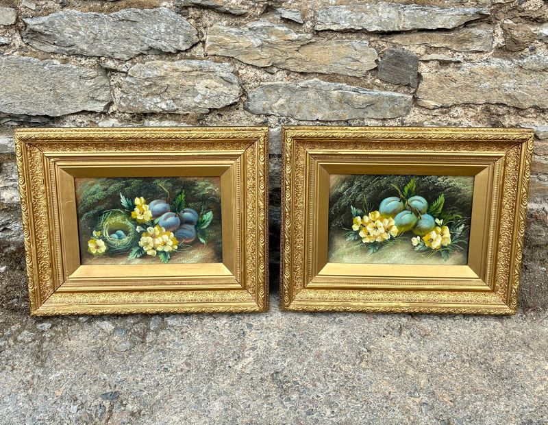 Pair of Still Life Oil Paintings