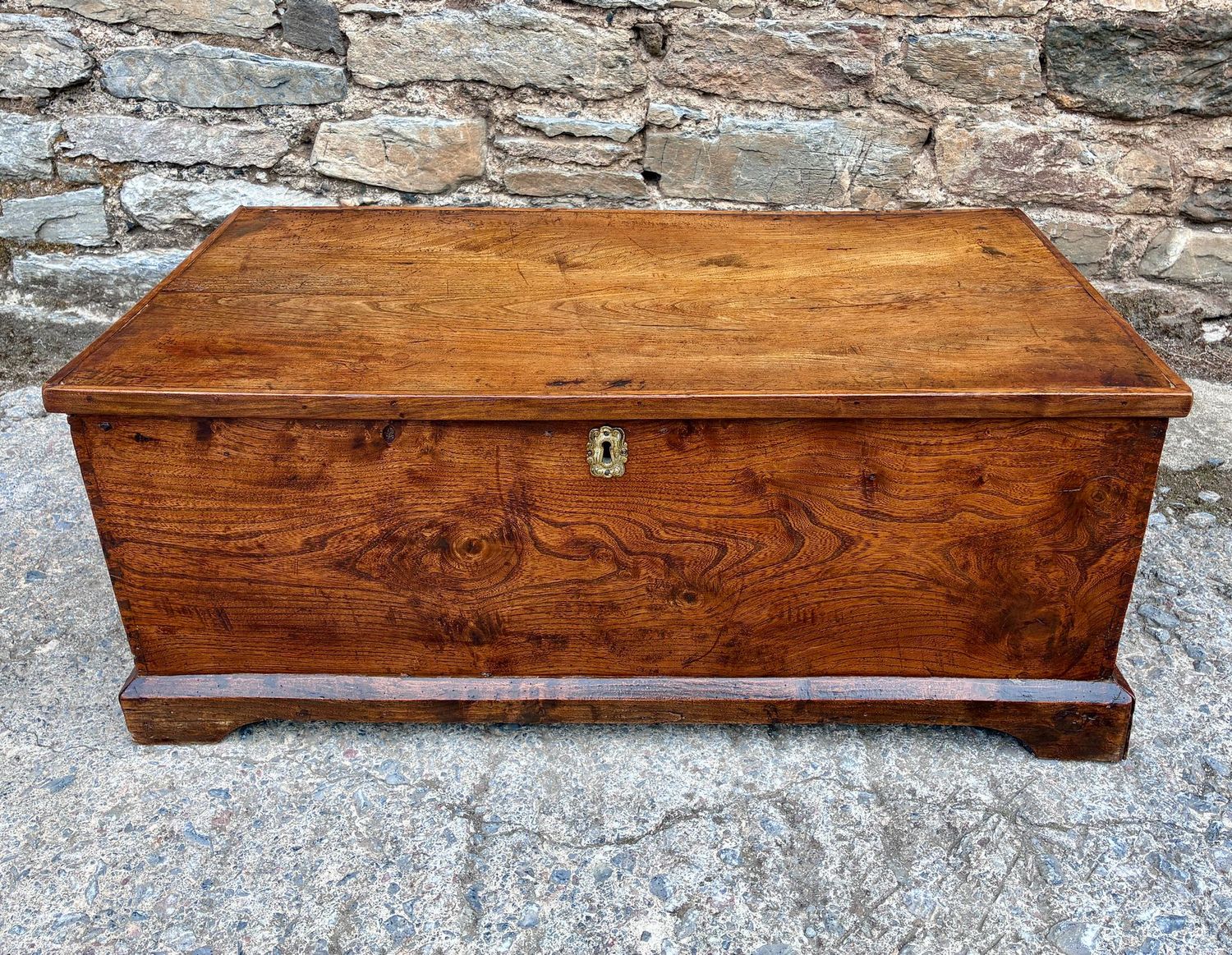 Antique Elm Blanket Box