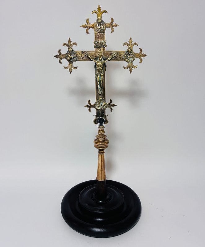 18th Century Brass Processional Cross