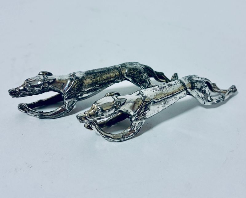 Pair of WMF Racing Greyhound Knife Rests