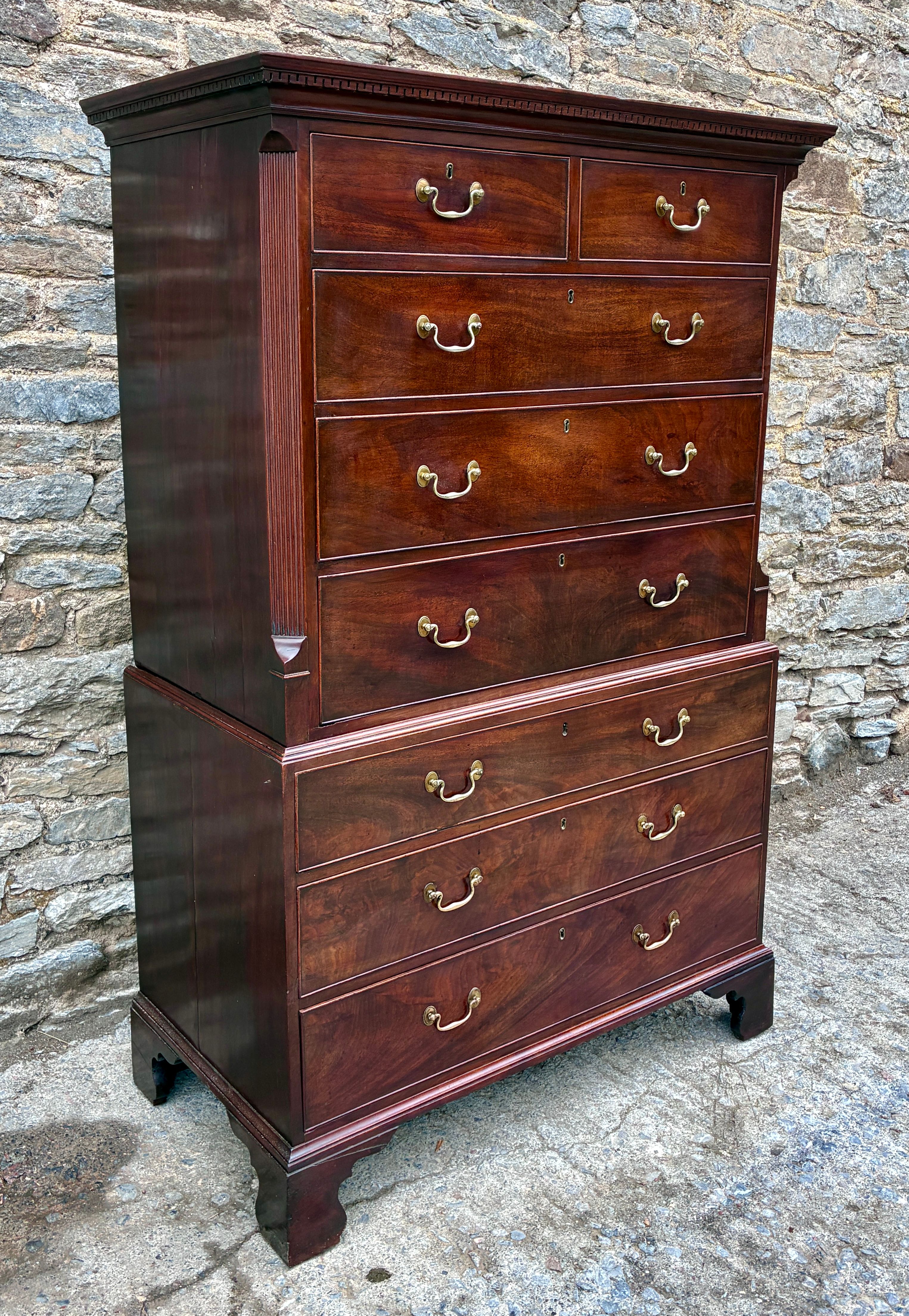 Georgian Mahogany Chest on Chest