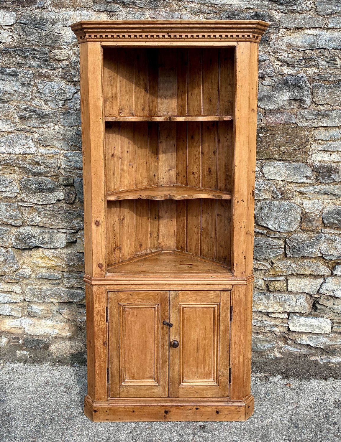 ​Antique Reclaimed Pine Corner Cupboard
