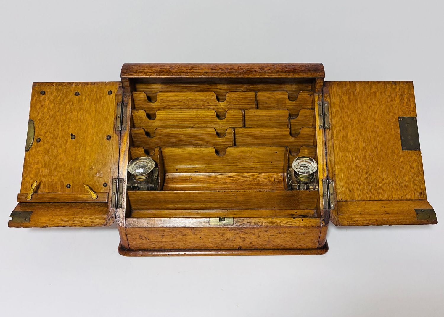 Victorian Oak Stationery Cabinet