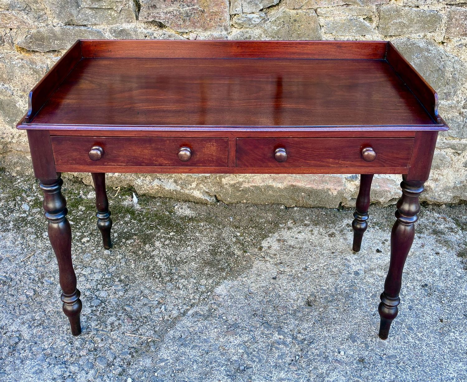 ​Victorian Mahogany Two Drawer Side Table