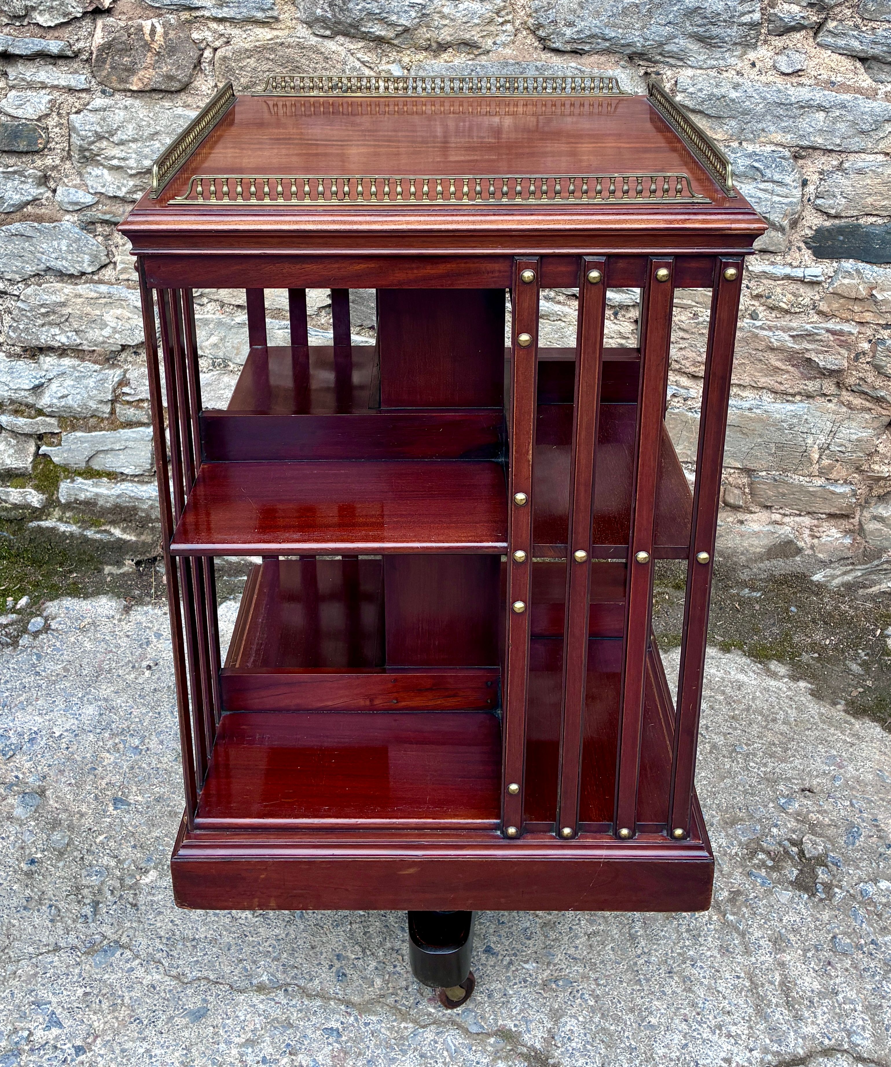 ​Edwardian Mahogany Revolving Bookcase