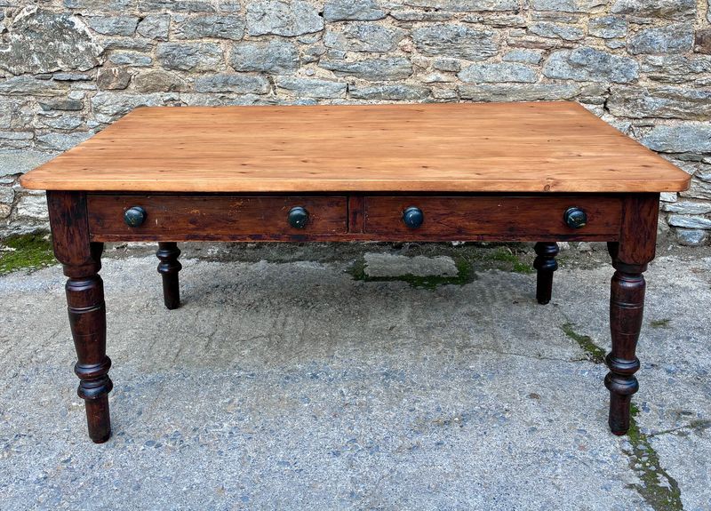 Victorian Pine Farmhouse Table