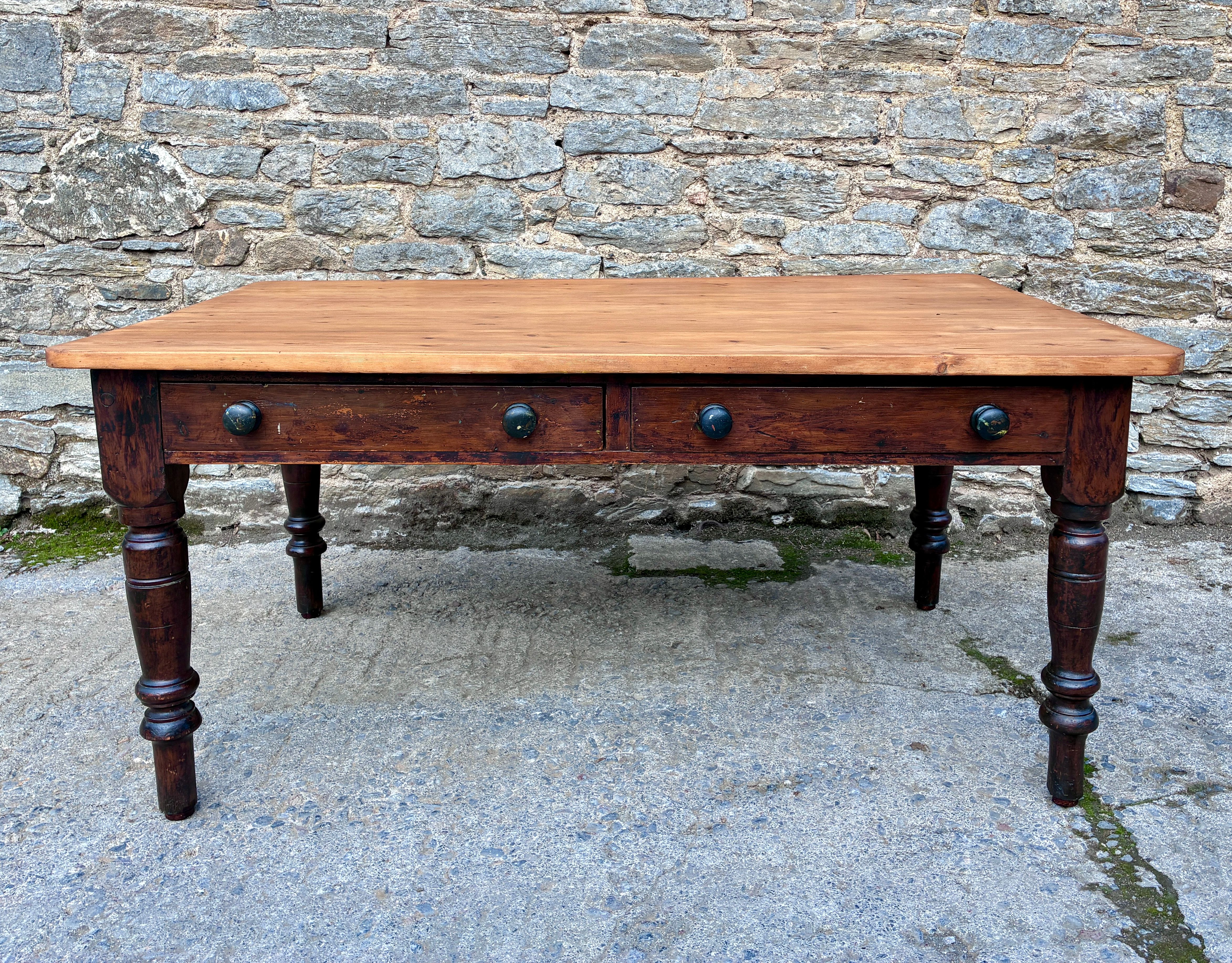 Victorian Pine Farmhouse Table