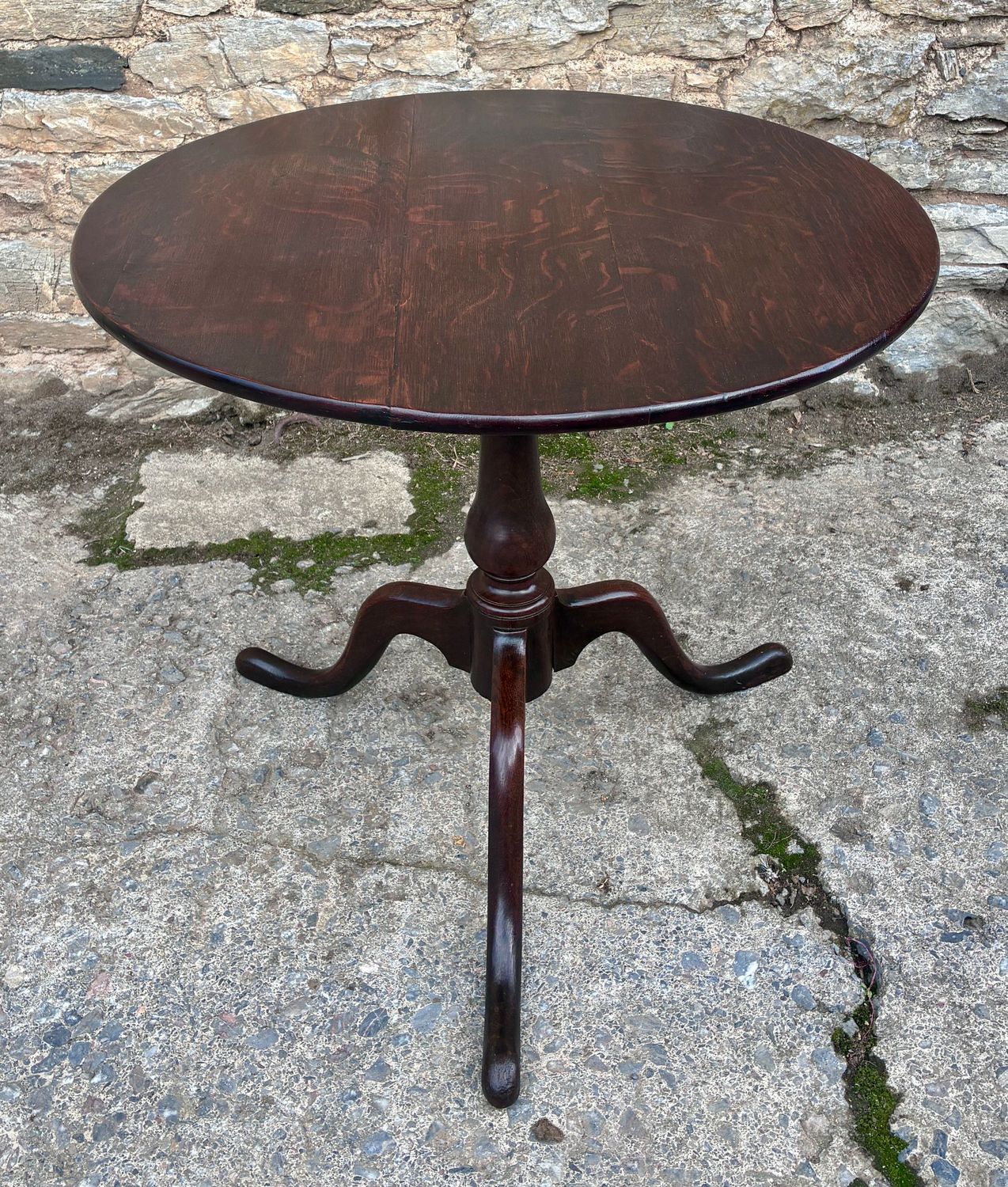 Georgian Oak Tilt Top Birdcage Table