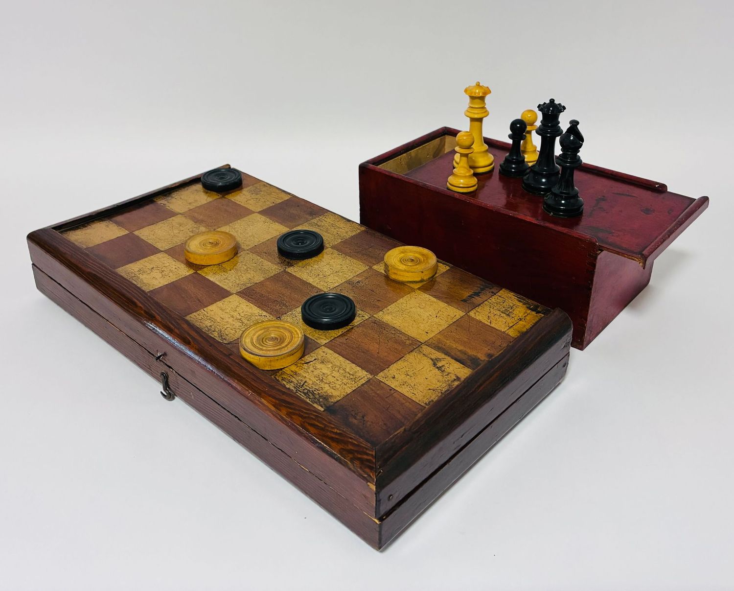 Antique Folding Games Board