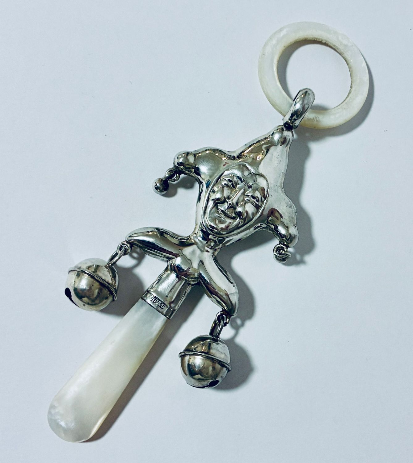 Antique Silver Baby Rattle