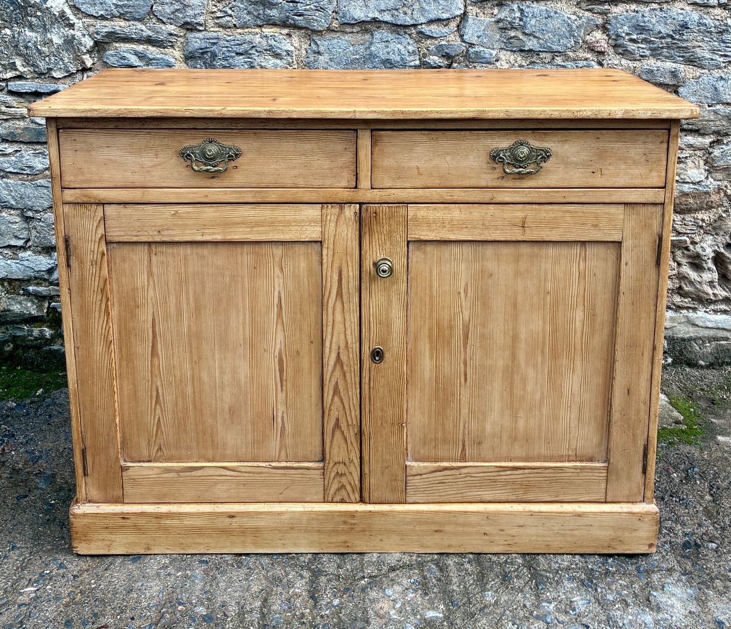 Antique Stripped Pine Sideboard