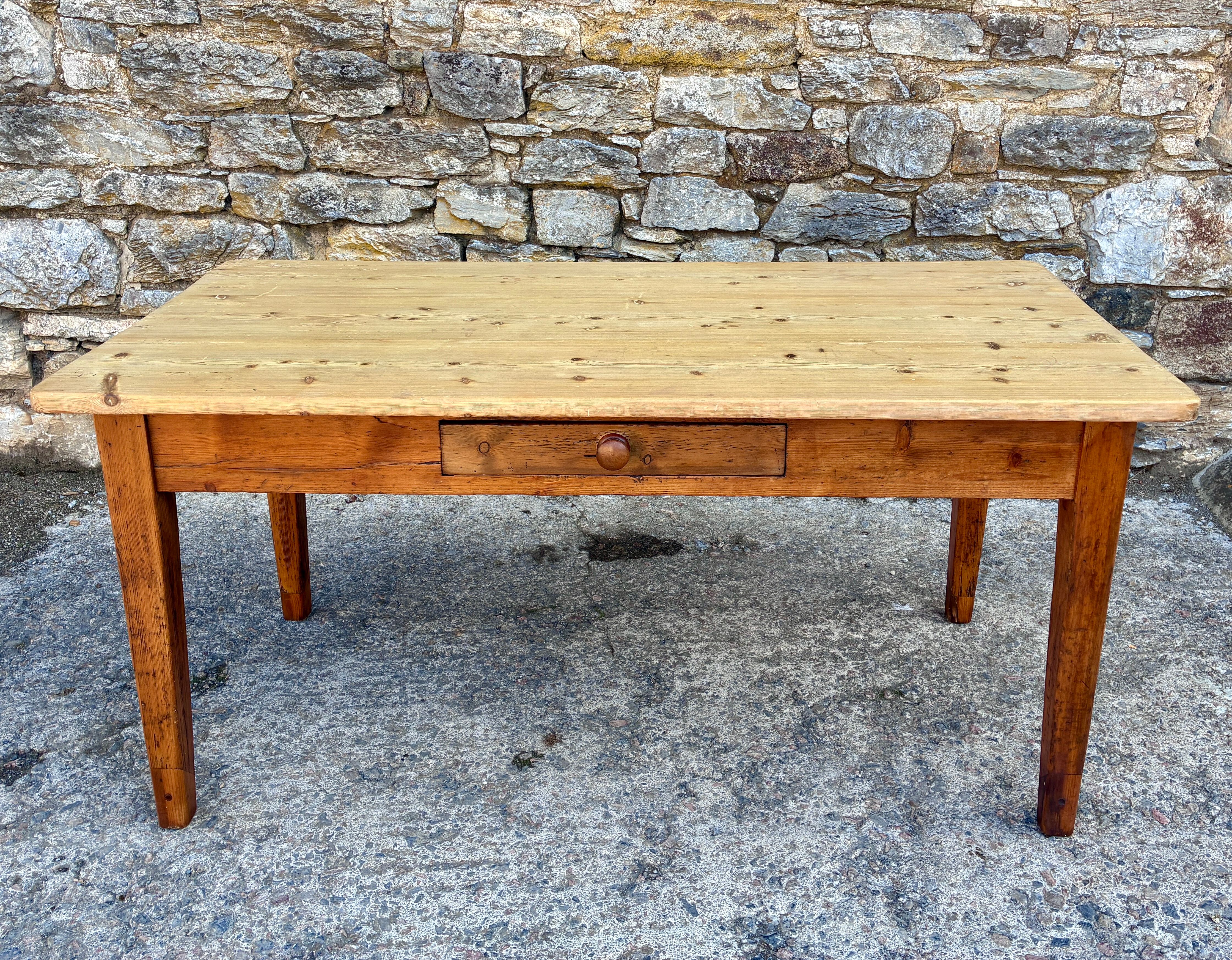 Antique Pine Farmhouse Table