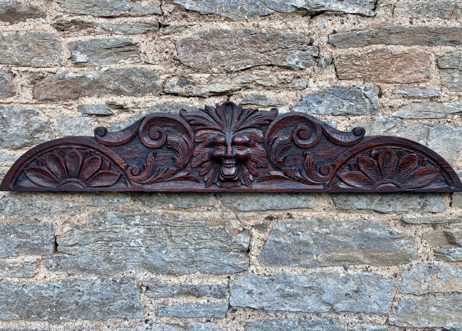 Antique Oak Green Man Carving Antique Oak Green Man Carving