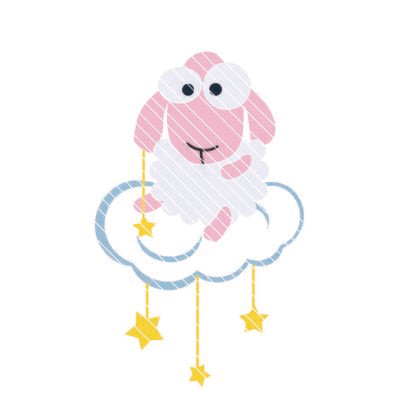 Schaf mit Wolke