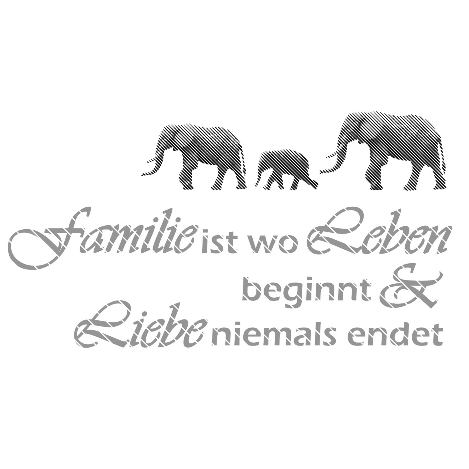 Elefantenfamilie Plotterdatei