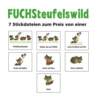 FUCHSteufelswild-Set Stickdatei