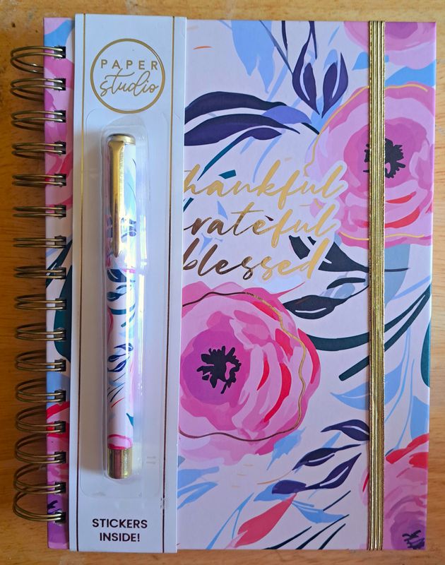 Thankful, Grateful, Blessed Journal w/pen &amp; stickers