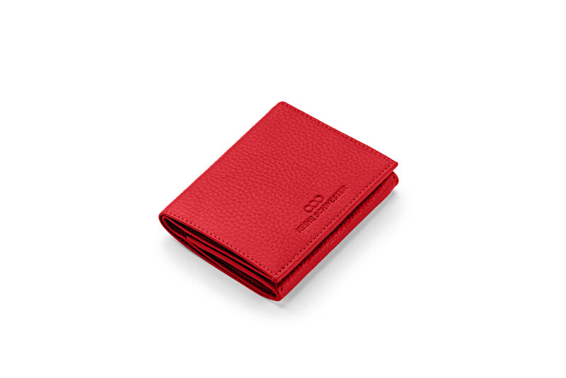 LIV genarbtes Leder rot – silber LIV genarbtes Leder rot – silber