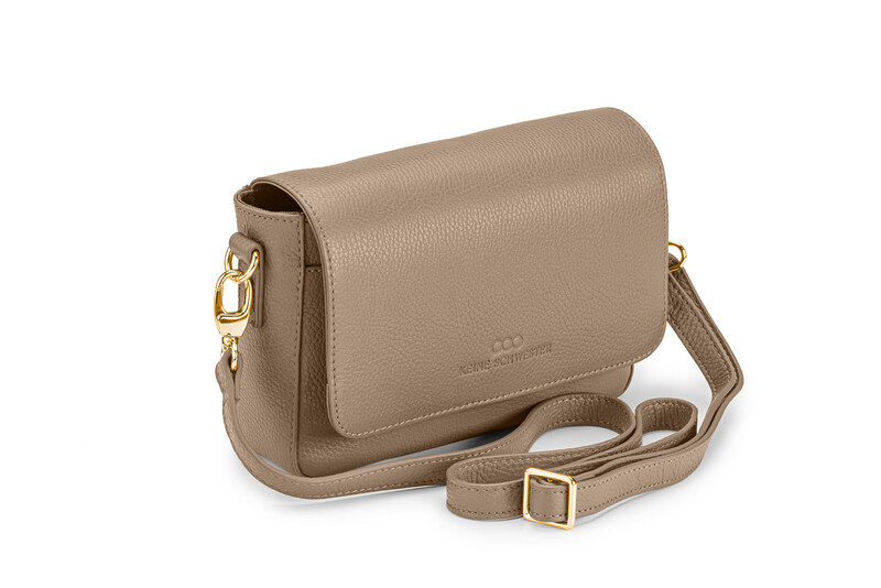 SMILLA genarbtes Leder taupe – gold SMILLA genarbtes Leder taupe – gold