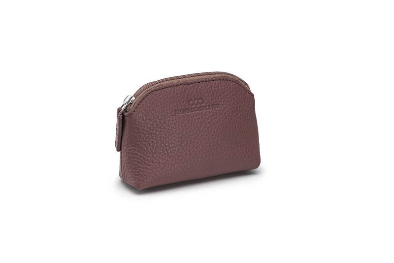 Schlüsseltasche genarbtes Leder balsamic – silber Schlüsseltasche genarbtes Leder balsamic – silber