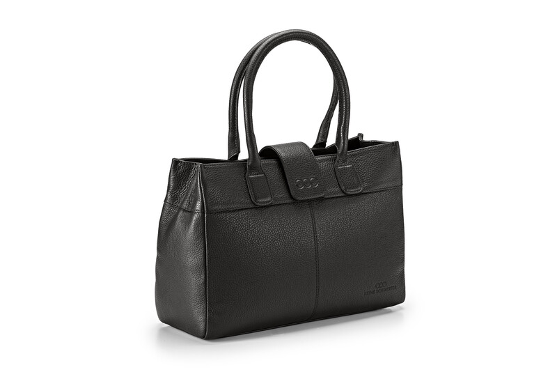 HEDDA genarbtes Leder schwarz – silber HEDDA genarbtes Leder schwarz – silber