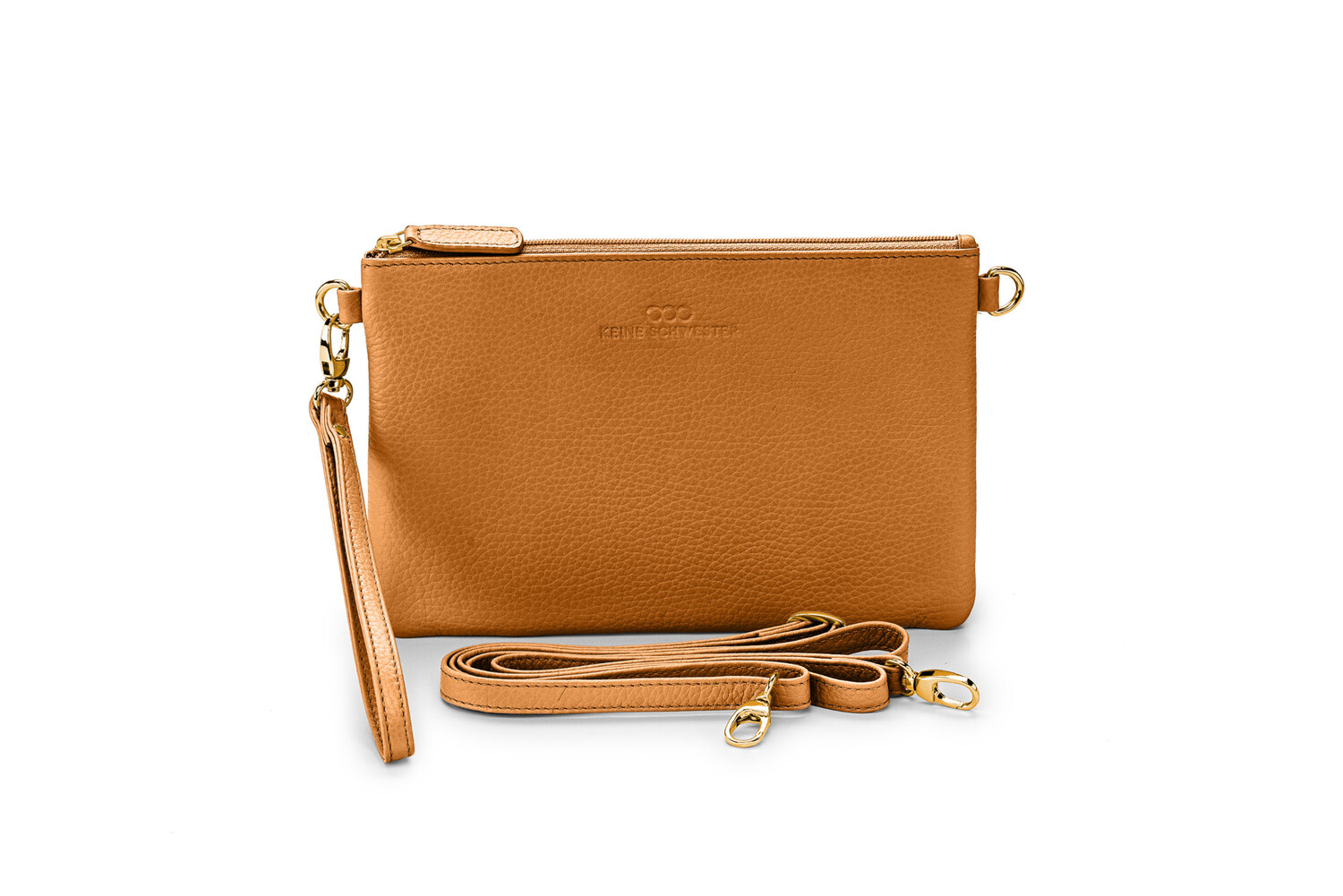 FENJA  genarbtes Leder karamell – gold