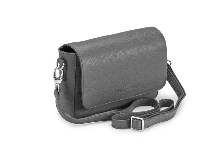 SMILLA genarbtes Leder dunkelgrau – silber SMILLA genarbtes Leder dunkelgrau – silber