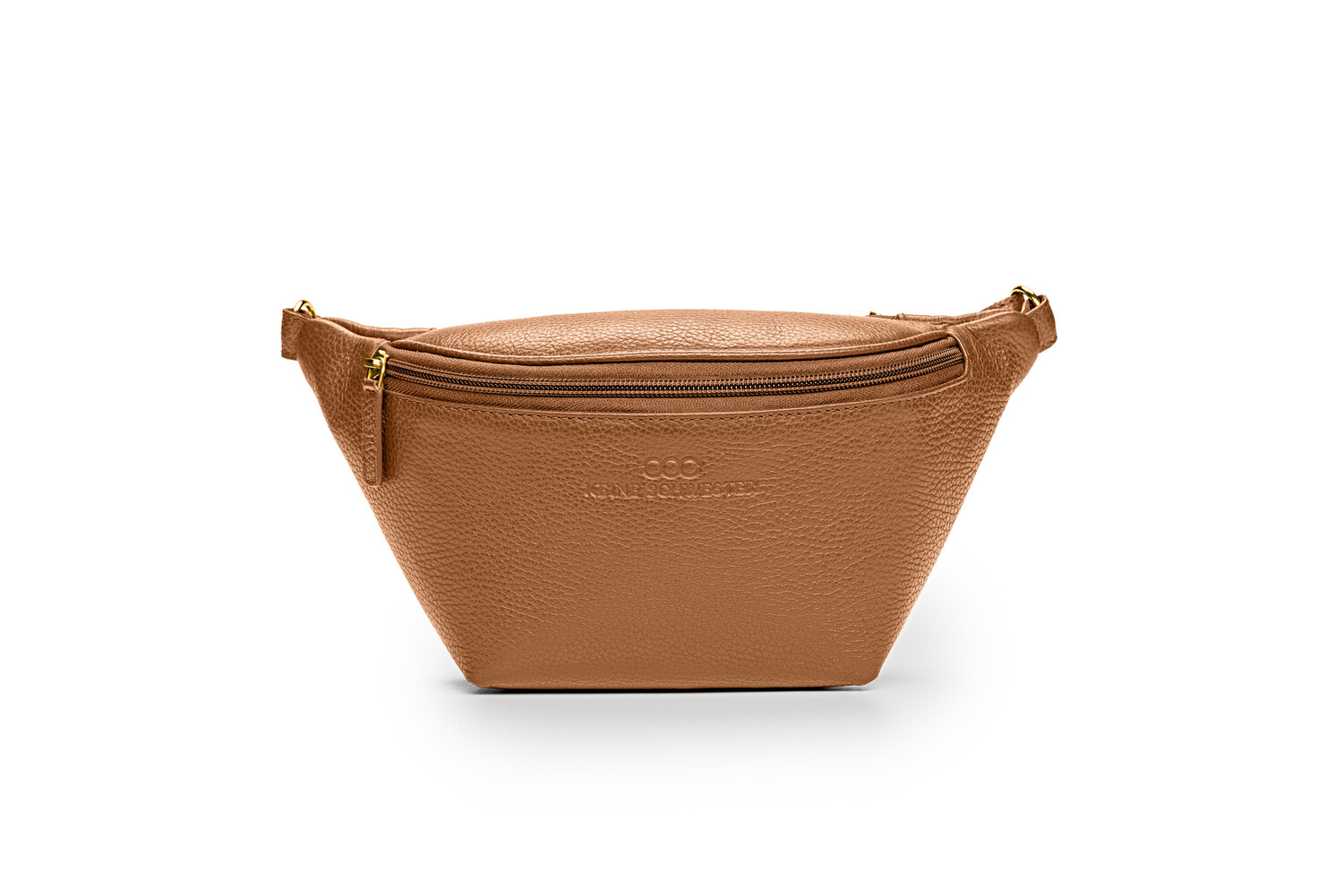KIM genarbtes Leder karamell - gold