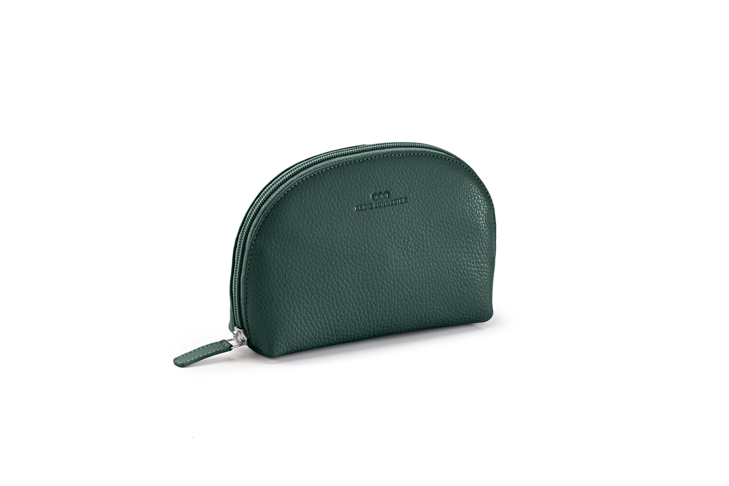 ANKE  genarbtes Leder petrol - silber