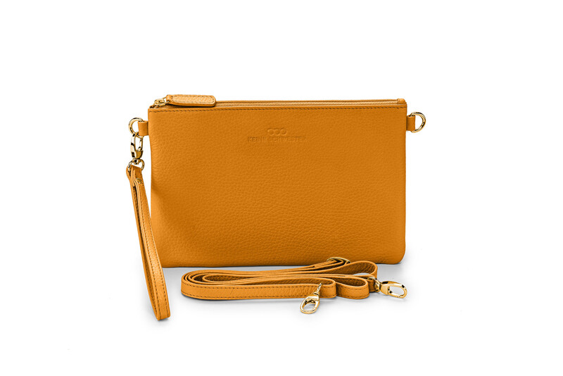 FENJA genarbtes Leder curry - gold FENJA genarbtes Leder curry - gold