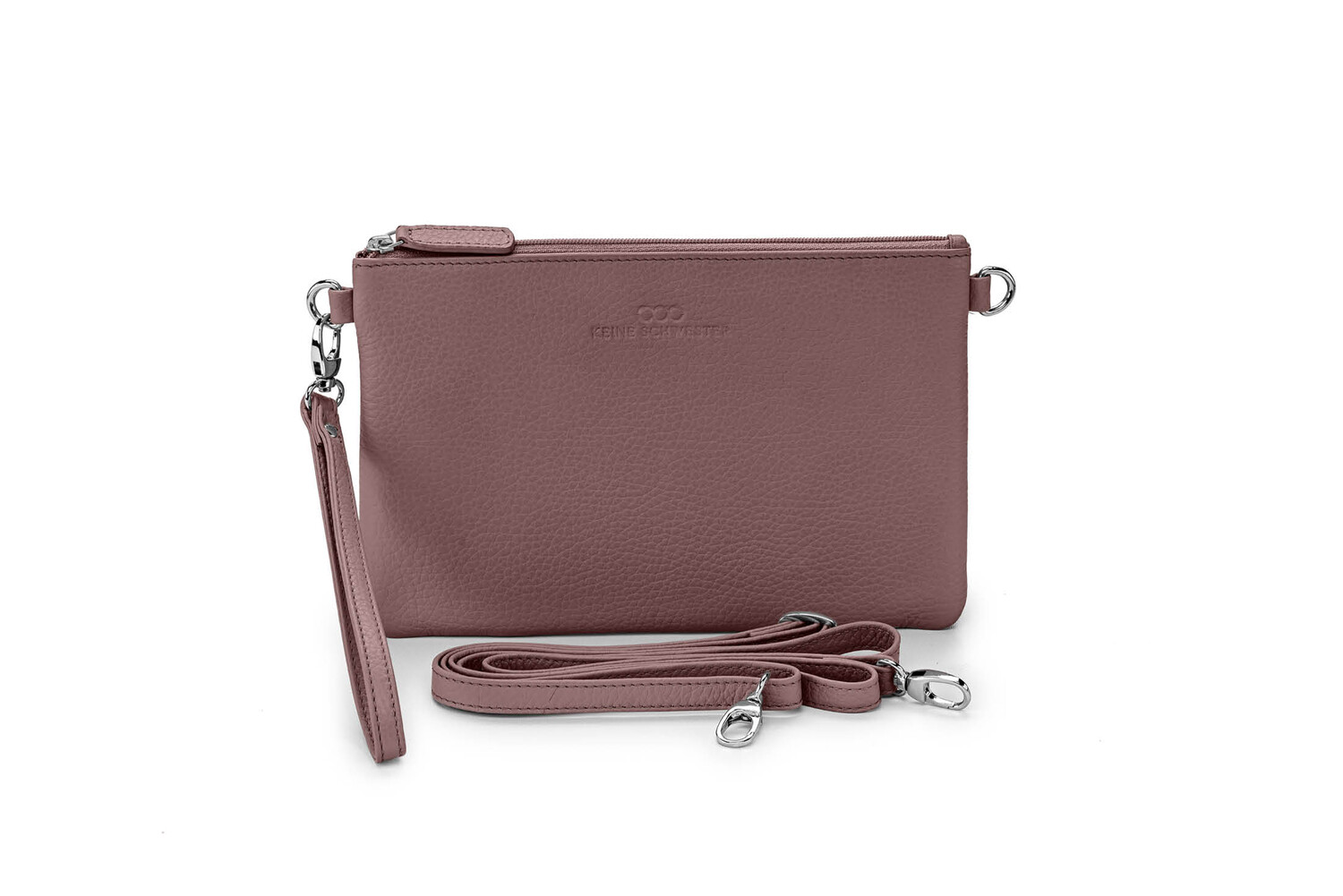 FENJA genarbtes Leder balsamic - silber
