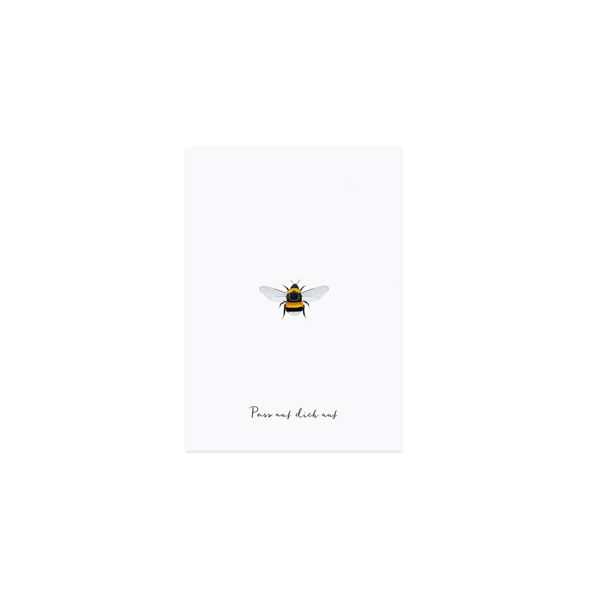 EULENSCHNITT Postkarte Biene (Pass auf dich auf)