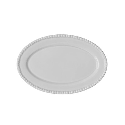 DARIA Oval Platter, cotton white natte