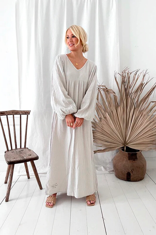 FLY WITH ME Cotton Dress, grey FLY WITH ME Cotton Dress, grey