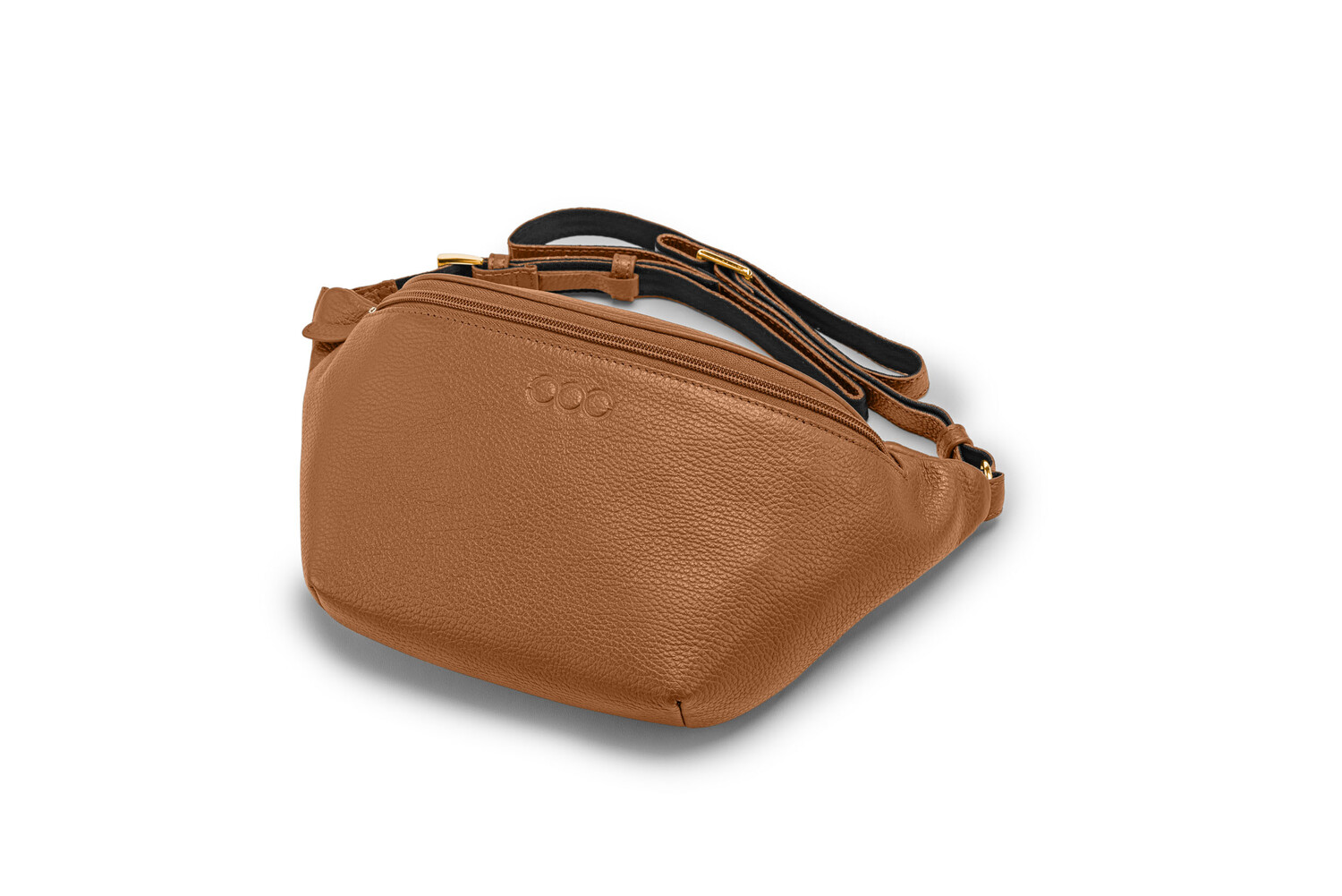 MAXI KIM genarbtes Leder karamell - gold