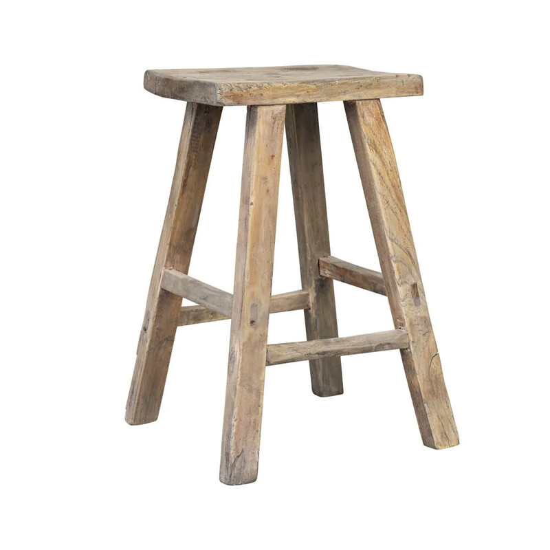 Hocker aus recyceltem Ulmenholz Hocker aus recyceltem Ulmenholz
