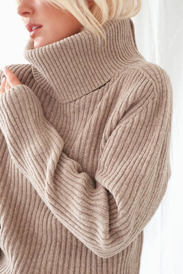 TIMELESS POLO KNIT, taupe