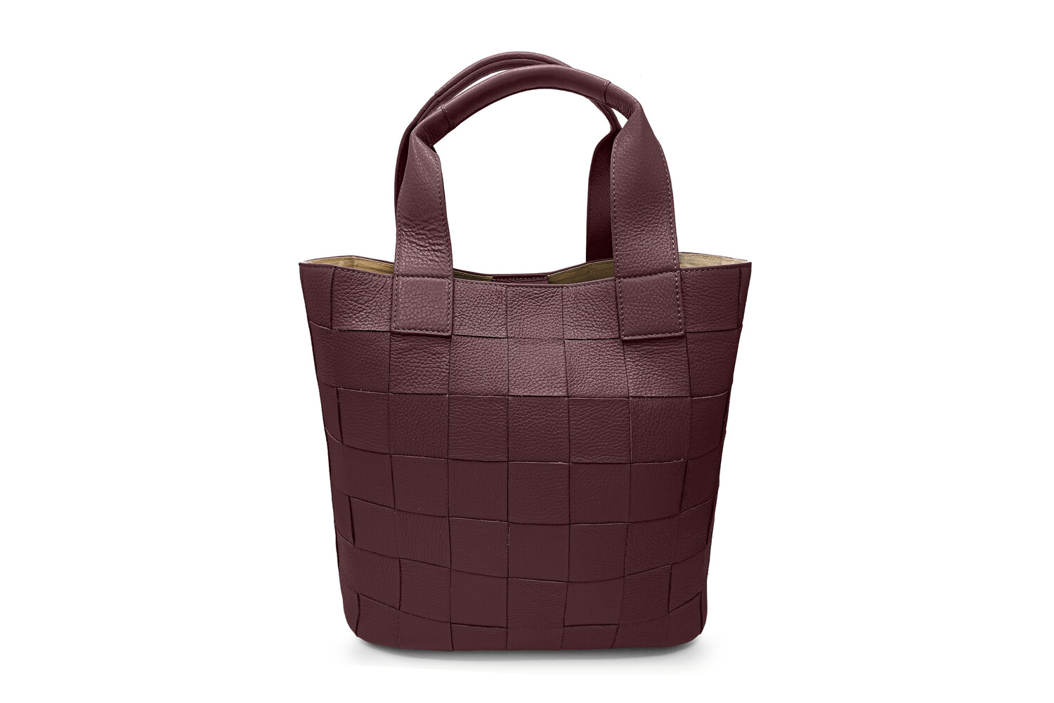 KLARA genarbtes Leder  beere - gold
