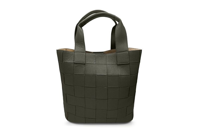 KLARA genarbtes Leder waldgrün - gold KLARA genarbtes Leder waldgrün - gold