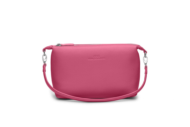 IDA genarbtes Leder pink - silber IDA genarbtes Leder pink - silber