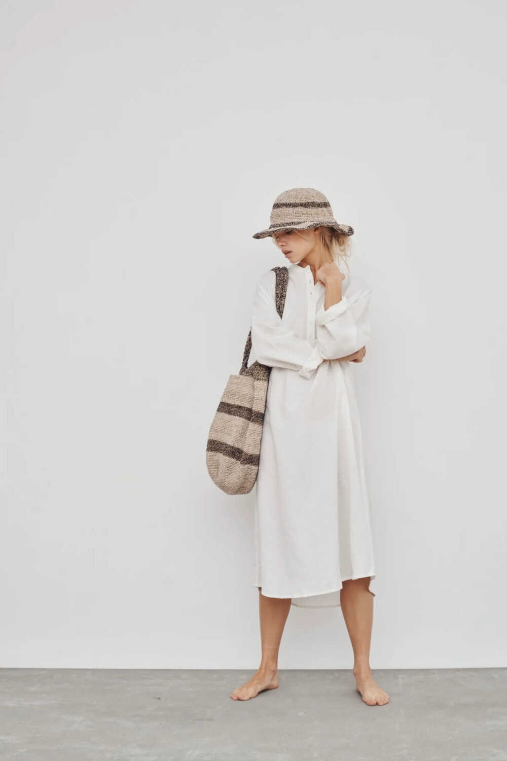 CECILIE SHIRT DRESS, white