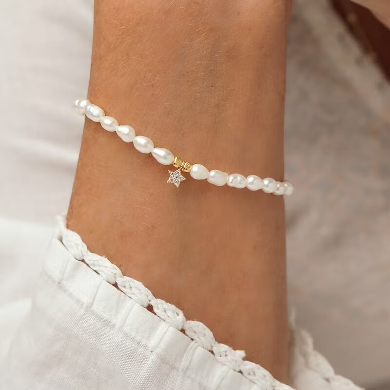 STYLE HEAVEN Süßwasserperlen Armband mit Zirkonia Stern STYLE HEAVEN Süßwasserperlen Armband mit Zirkonia Stern