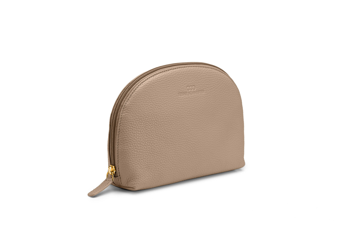 WIEBKE  genarbtes Leder  taupe - gold