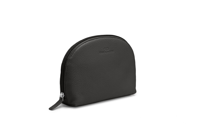 WIEBKE genarbtes Leder schwarz - silber WIEBKE genarbtes Leder schwarz - silber