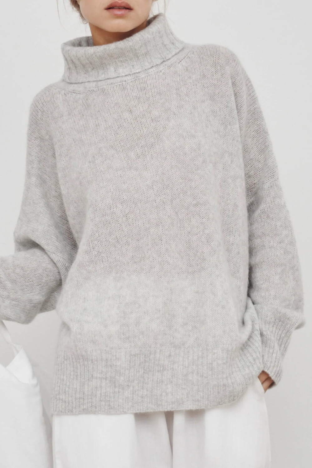 HANNE Turtleneck, light grey