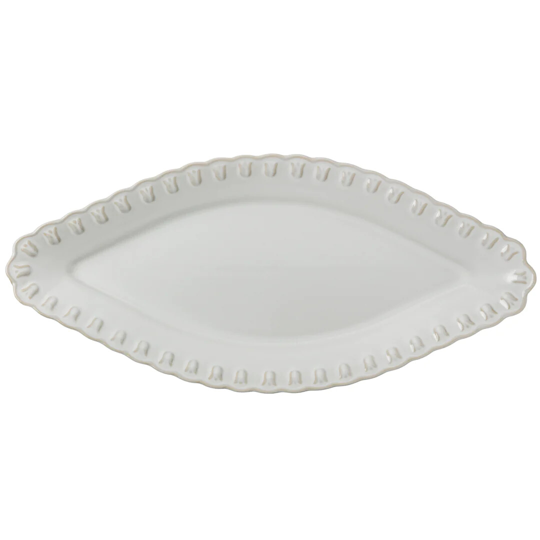 TULIPA  Oval Platter, white
